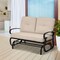 Costway 2-Person Outdoor Swing Glider Chair Bench Loveseat Cushioned Sofa Blue/Beige/Grey/Navy